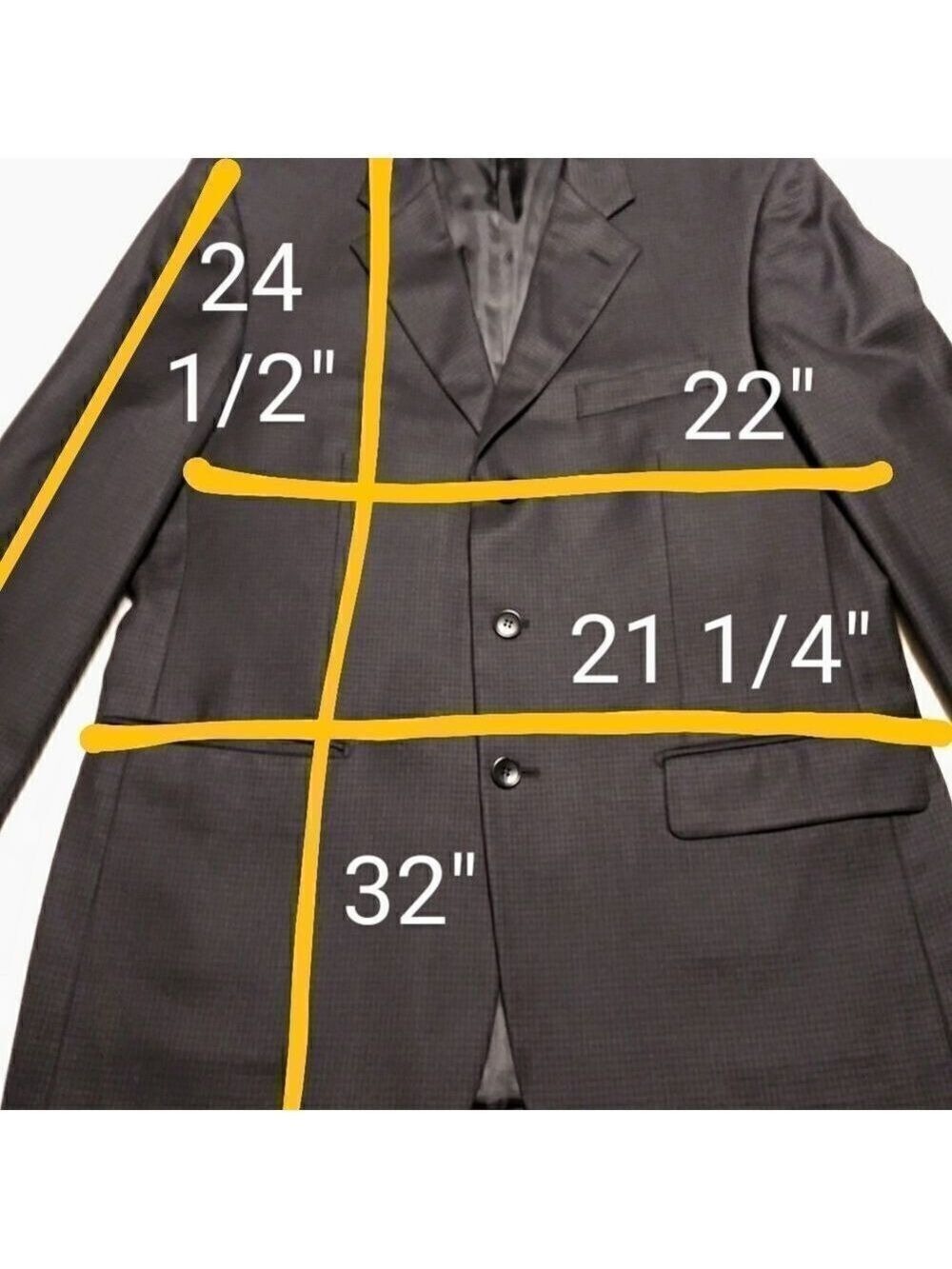 Indian Homme Blazer Jacket Wool Grey Black Size 40R - Picture 13 of 13